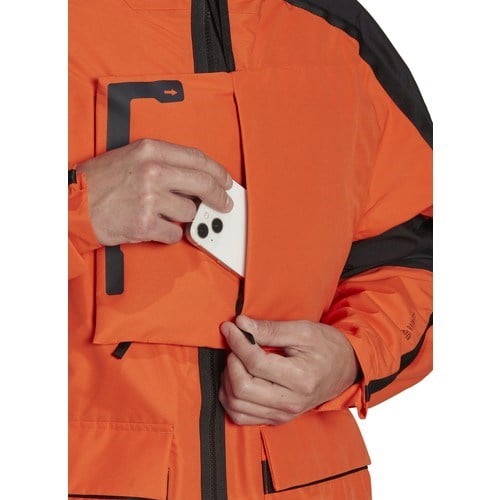 adidas Siyah Turuncu Erkek Yağmurluk Hg8573