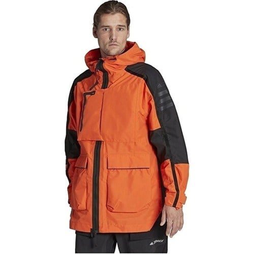 adidas Siyah Turuncu Erkek Yağmurluk Hg8573