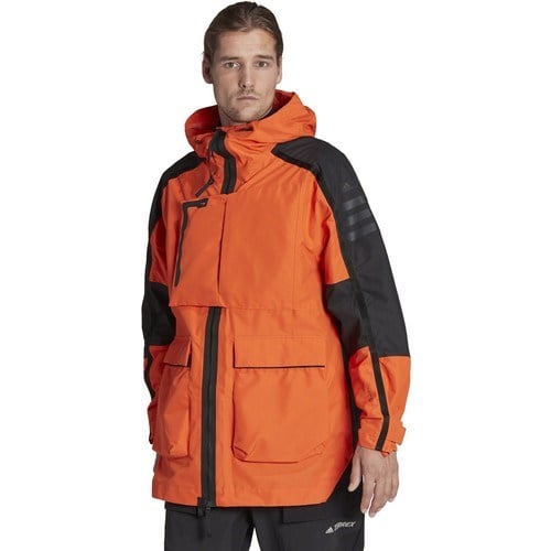adidas Siyah Turuncu Erkek Yağmurluk Hg8573