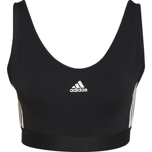 Adidas Sportswear GS1343 Essentials 3-Stripes Crop Top With Removable Pads