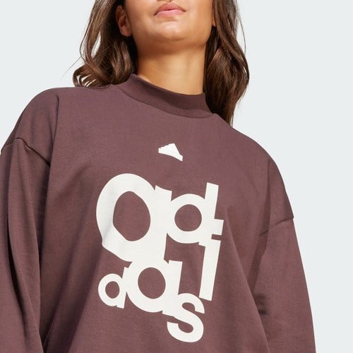 Adidas Sportswear IS4298 French Terry Print Loose Sweatshirt