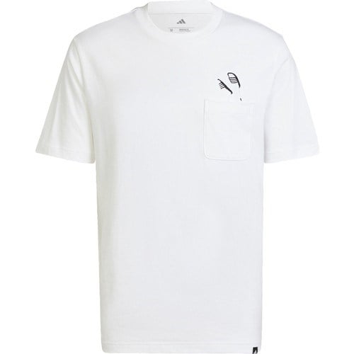 Adidas Sportswear JC5282 Lounge Slides Graphic Pocket Tee