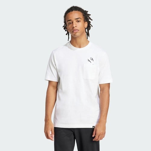Adidas Sportswear JC5282 Lounge Slides Graphic Pocket Tee