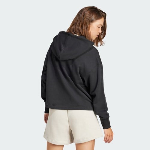 Adidas Sportswear JJ1251 ALL SZN French Terry Bol Tam Boy Fermuarlı Kapüşonlu Üst