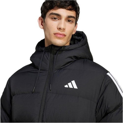 Adidas Sportswear JM4165 Essentials Climawarm 3-Stripes Puffer Down Hooded Jacket