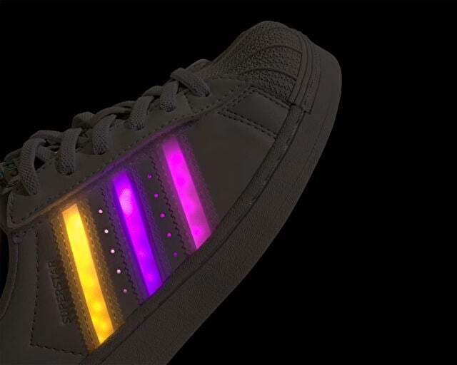 ADIDAS SUPERSTAR LED LIGHTS CF EL C Çocuk Günlük Işıklı Ayakkabı JQ6419 Beyaz