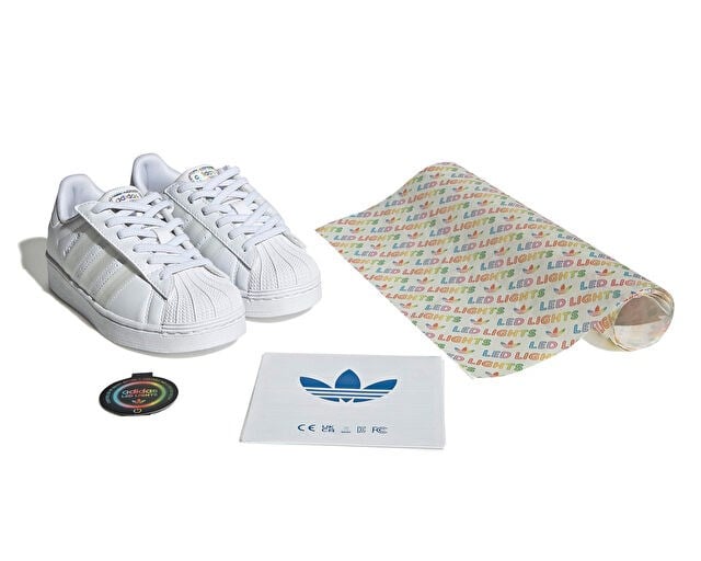 ADIDAS SUPERSTAR LED LIGHTS CF EL C Çocuk Günlük Işıklı Ayakkabı JQ6419 Beyaz