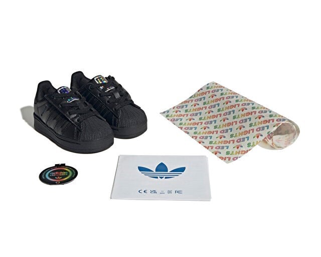 ADIDAS SUPERSTAR LED LIGHTS CF EL I Bebek Günlük Işıklı Ayakkabı JS1295 Siyah