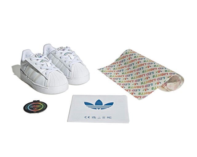 ADIDAS SUPERSTAR LED LIGHTS CF EL I Bebek Günlük Işıklı Ayakkabı JQ6418 Beyaz