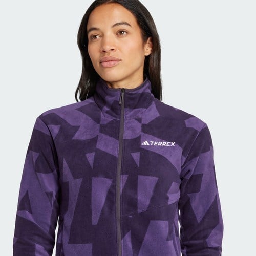 Adidas TERREX JN0996 Terrex Multi Printed Full-Zip Fleece Jacket