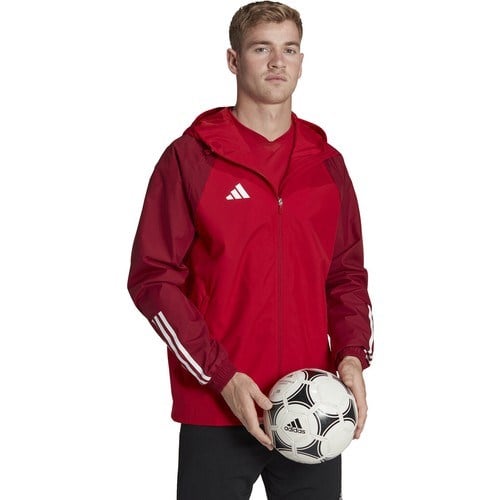 adidas TIRO23 C Aw Jk Erkek Futbol Yağmurluk HE5653 Kırmızı