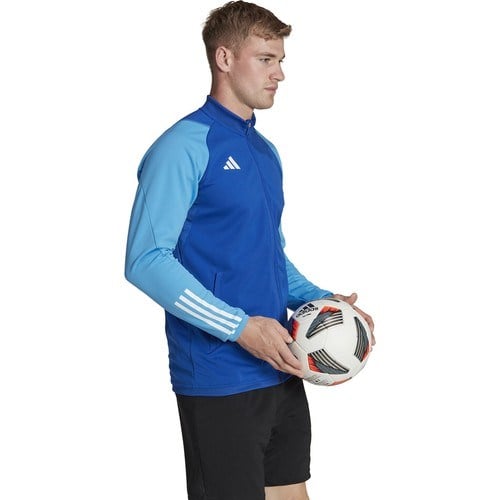 Adidas TIRO23 C Tr Jkt Erkek Futbol Antrenman Ceketi Mavi Şişme Mont Spor Kullanımı İçin L Beden HU1305