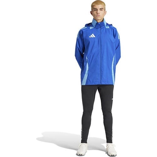 adidas TIRO24 C Awjkt Erkek Futbol Antrenman Ceketi 2XL Uzun Kol Midi Kesim Mavi IR7561