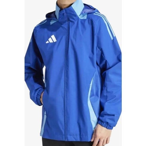 adidas TIRO24 C Awjkt Erkek Futbol Antrenman Ceketi 2XL Uzun Kol Midi Kesim Mavi IR7561