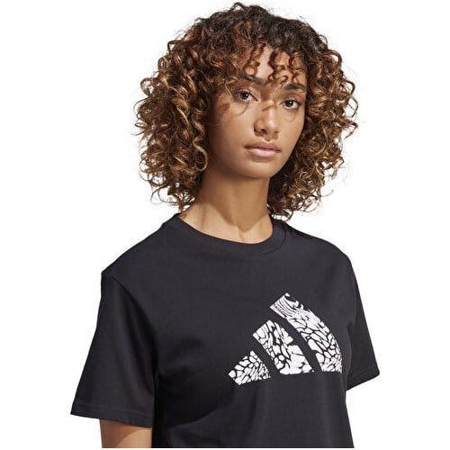 Adidas W C Camo Tee Kadın Günlük Tişört JJ4110 Siyah