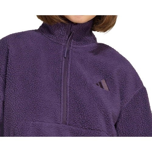 Adidas W Ct Fleece Hz Kadın Günlük Polar Sweatshirt JV7137 Mor