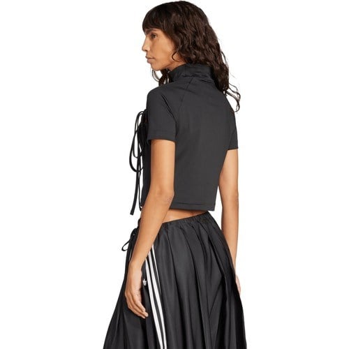 AJX2537 Adidas Rıbbon Crop Top Kadın T-Shirt Siyah