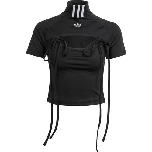 AJX2537 Adidas Rıbbon Crop Top Kadın T-Shirt Siyah