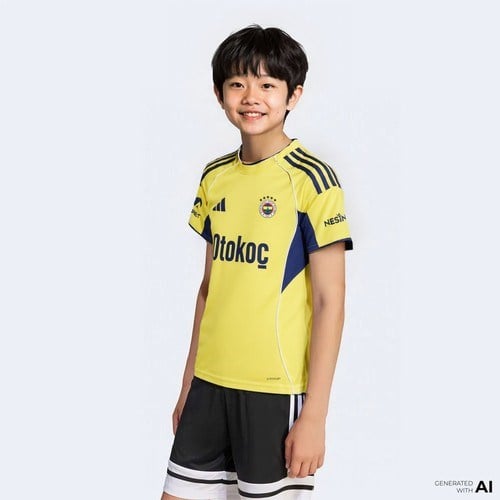 Fenerbahçe 2025/26 Sezon Sarı Jr Forma Çocuklar İçin Modern Tasarım ve Konforlu Kullanım
