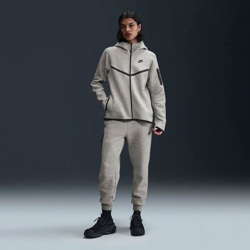 Markali Nike Tech Fleece Windrunner Hoodie Gri Kadın Sweatshirt HV6747-063