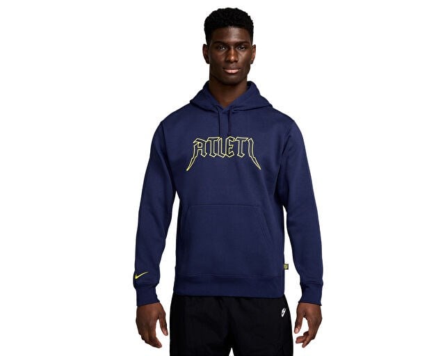 NIKE ATM M NSW CLUB HDY PO BB GX Erkek Futbol Sweatshirts HM2845-424 Mavi