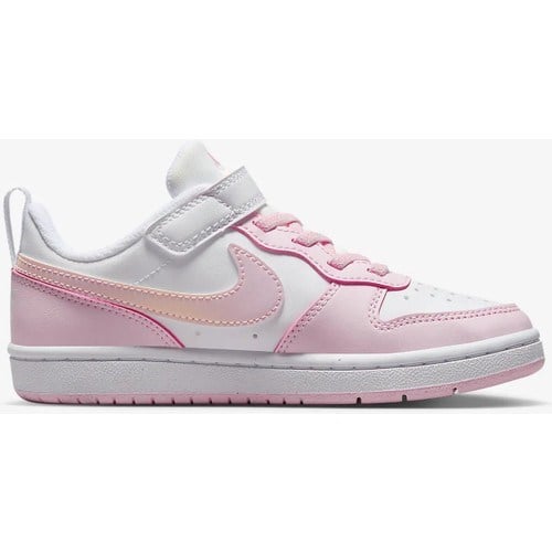 Nike Beyaz - Pembe Kız Çocuk Yürüyüş Ayakkabısı DV5457-105 Court Borough Low Ps