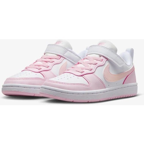 Nike Beyaz - Pembe Kız Çocuk Yürüyüş Ayakkabısı DV5457-105 Court Borough Low Ps