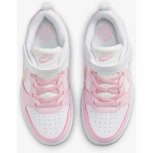 Nike Beyaz - Pembe Kız Çocuk Yürüyüş Ayakkabısı DV5457-105 Court Borough Low Ps