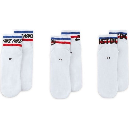 Nike Beyaz Unisex Çorap DX5080-100 Ankle Socks (3 Pairs)