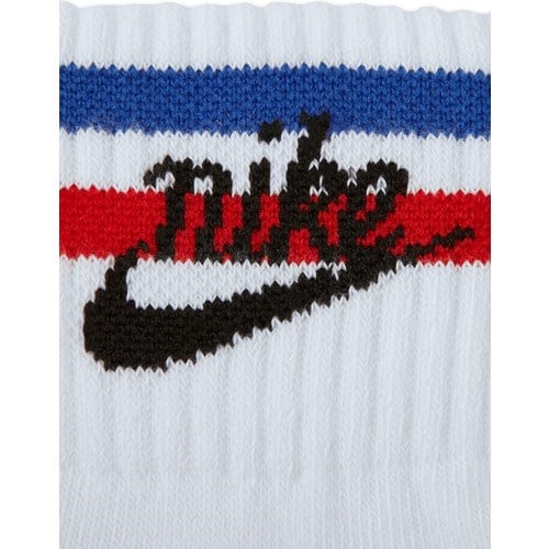 Nike Beyaz Unisex Çorap DX5080-100 Ankle Socks (3 Pairs)