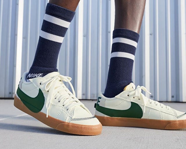 NIKE BLAZER LOW '77 JUMBO Unisex Günlük Ayakkabı DR9865-101 Krem