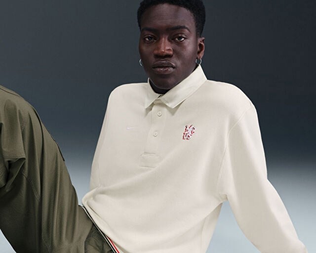 NIKE CFC M NK CLUB BB LS POLO Erkek Günlük Sweatshirts HM3668-030 Siyah