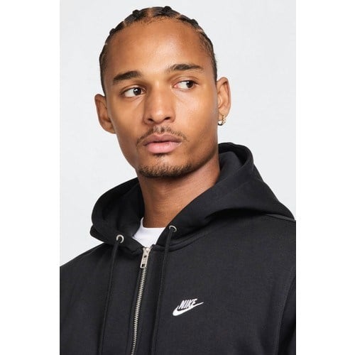 Nike Club Bb Fz Hoodie – Erkek Tam Boy Fermuarlı Siyah Kapüşonlu Sweatshirt