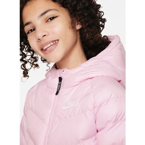 Nike Çocuk Kırmızı - Pembe Kapüşonlu Mont DX1264-663 K Nsw Synfl Hd Jkt