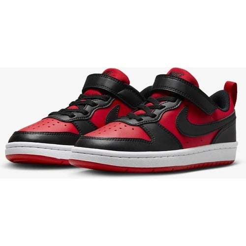 Nike Çocuk Siyah - Kırmızı Yürüyüş Ayakkabısı DV5457-600 Court Borough Low Ps