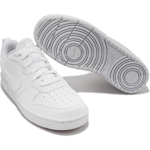 Nike Court Borough Low Recraft (Gs) Beyaz Çocuk Ayakkabı Dv5456-106 Düz Tabanlı Erkek Çocuk