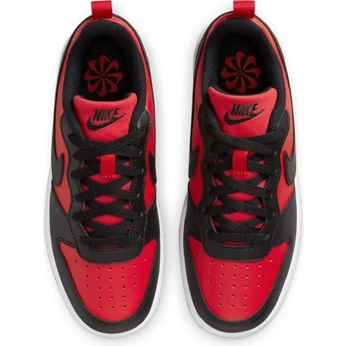 Nike Court Borough Low Recraft (Gs) Erkek Çocuk Spor Ayakkabı Düz Taban Kırmızı Siyah Renk