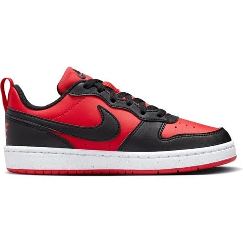 Nike Court Borough Low Recraft (Gs) Erkek Çocuk Spor Ayakkabı Düz Taban Kırmızı Siyah Renk