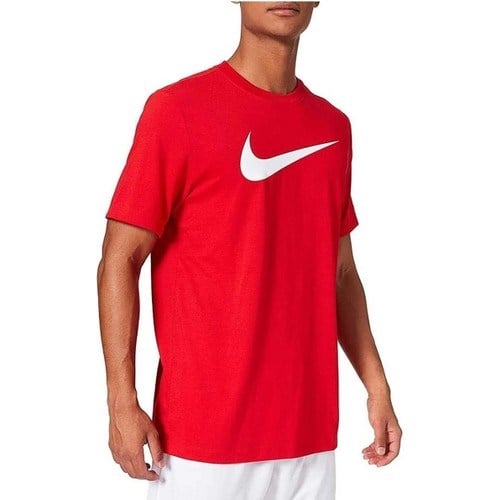 Nike Dri-Fit Park CW6936-657 Erkek T-Shirt Kırmızı Nefes Alabilir Kumaş ile Rahat Spor