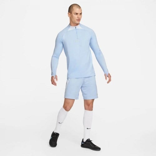 Nike Dri Fit Strike Erkek Mavi Dik Yaka Uzun Kol Tişört