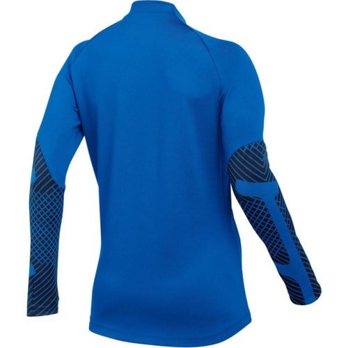 Nike Dri Fit Strike Half Zip Kadın Mavi Dik Yaka Sweatshirt