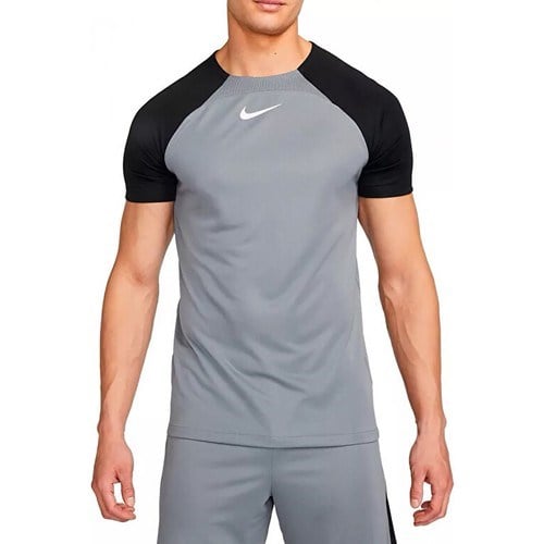 Nike Erkek Futbol Antrenman Tişörtü Academy Pro Üst S/s Gri