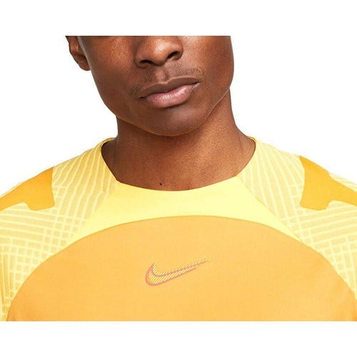 Nike Erkek Futbol Antrenman Tişörtü Strke 22 Üst S/s Sarı