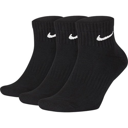 Nike Everyday Cushioned 3 Adet Siyah Çorap L Beden Dri-FIT Teknolojisi ile Destekleyici
