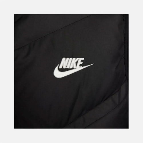 Nike FB8193-010 Storm-FIT Windrunner Erkek Şişme Yelek S Kesim Kalıbı ile Siyah Renk