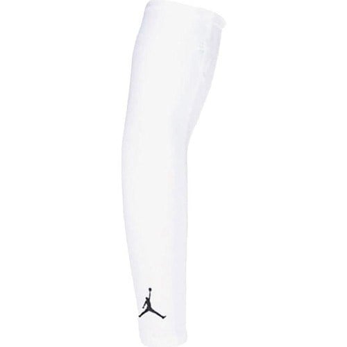 Nike Jordan Shooter Sleeves Streç Kolluk Beyaz JKS04-101 Basketbol Kolluk Dri-FIT Teknolojisi ile Ter Uzaklaştırma