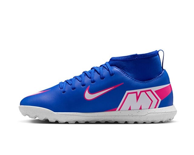 NIKE JR MERCURIAL SUPERFLY 10 CLUB TF Genç Halı Saha Ayakkabısı FQ8313-446 Mavi