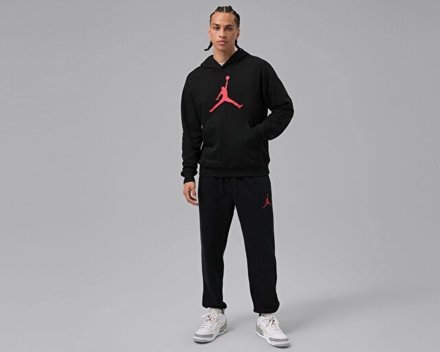 NIKE M JORDAN JUMPMAN FLC HBR PO 2 Erkek Günlük Sweatshirt IR0561-010 Siyah