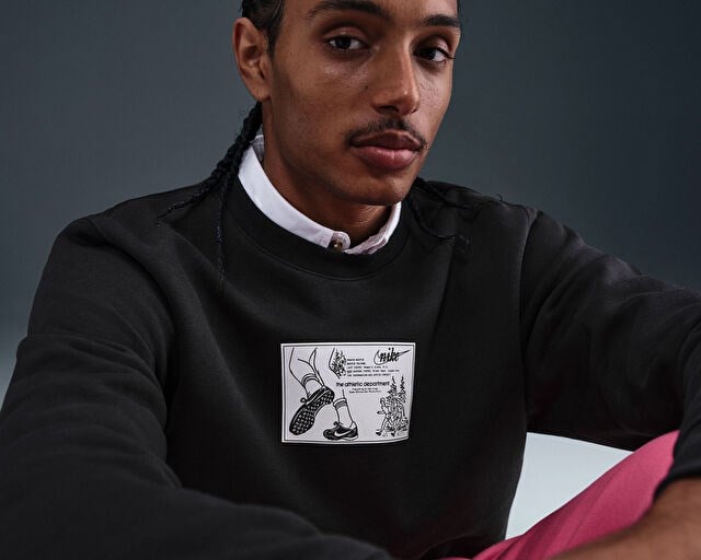 NIKE M NK CLUB BB CRW REISSUE Erkek Günlük Sweatshirt HV1244-010 Siyah