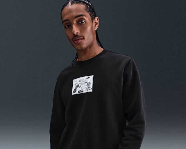 NIKE M NK CLUB BB CRW REISSUE Erkek Günlük Sweatshirt HV1244-010 Siyah